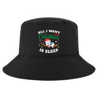 Funny Lazy Sloth All I Want For Christmas Is Sleep Funny Gift Cool Comfort Performance Bucket Hat