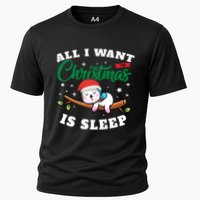 Funny Lazy Sloth All I Want For Christmas Is Sleep Funny Gift Performance Shirt