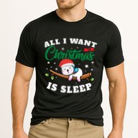 Funny Lazy Sloth All I Want For Christmas Is Sleep Funny Gift Performance Shirt