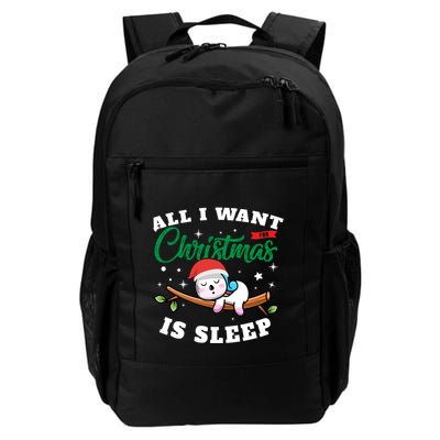 Funny Lazy Sloth All I Want For Christmas Is Sleep Funny Gift Backpack