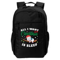 Funny Lazy Sloth All I Want For Christmas Is Sleep Funny Gift Backpack