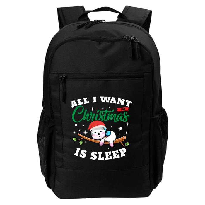 Funny Lazy Sloth All I Want For Christmas Is Sleep Funny Gift Backpack