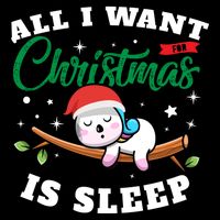 Funny Lazy Sloth All I Want For Christmas Is Sleep Funny Gift Backpack