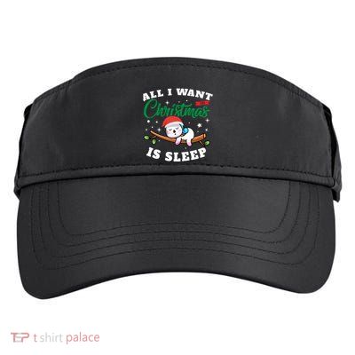 Funny Lazy Sloth All I Want For Christmas Is Sleep Funny Gift Adult Drive Performance Visor