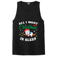 Funny Lazy Sloth All I Want For Christmas Is Sleep Funny Gift PosiCharge Competitor Tank