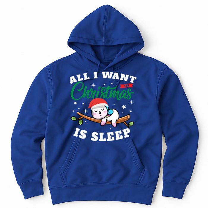 Funny Lazy Sloth All I Want For Christmas Is Sleep Funny Gift Hoodie