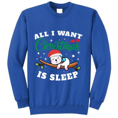Funny Lazy Sloth All I Want For Christmas Is Sleep Funny Gift Sweatshirt