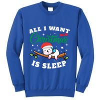 Funny Lazy Sloth All I Want For Christmas Is Sleep Funny Gift Sweatshirt