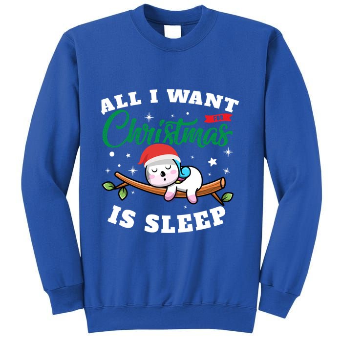 Funny Lazy Sloth All I Want For Christmas Is Sleep Funny Gift Sweatshirt