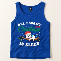 Funny Lazy Sloth All I Want For Christmas Is Sleep Funny Gift Tank Top