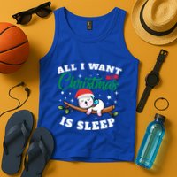 Funny Lazy Sloth All I Want For Christmas Is Sleep Funny Gift Tank Top