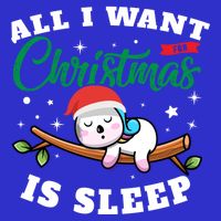 Funny Lazy Sloth All I Want For Christmas Is Sleep Funny Gift Toddler T-Shirt