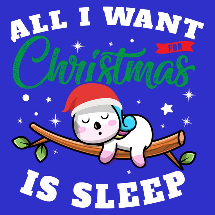 Funny Lazy Sloth All I Want For Christmas Is Sleep Funny Gift Toddler T-Shirt