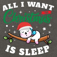Funny Lazy Sloth All I Want For Christmas Is Sleep Funny Gift Cotton Canvas Backpack