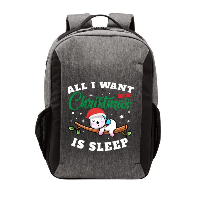 Funny Lazy Sloth All I Want For Christmas Is Sleep Funny Gift Vector Backpack