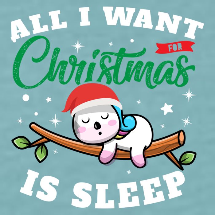 Funny Lazy Sloth All I Want For Christmas Is Sleep Funny Gift Sueded Cloud Jersey T-Shirt