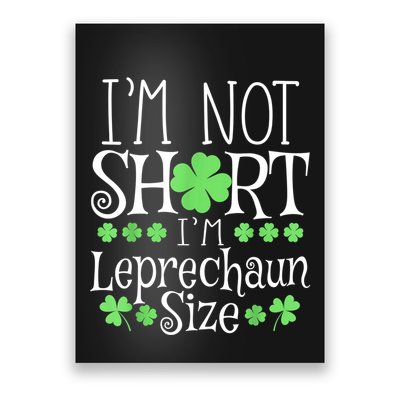 Funny Leprechaun Size St Patricks Day For & Women Poster