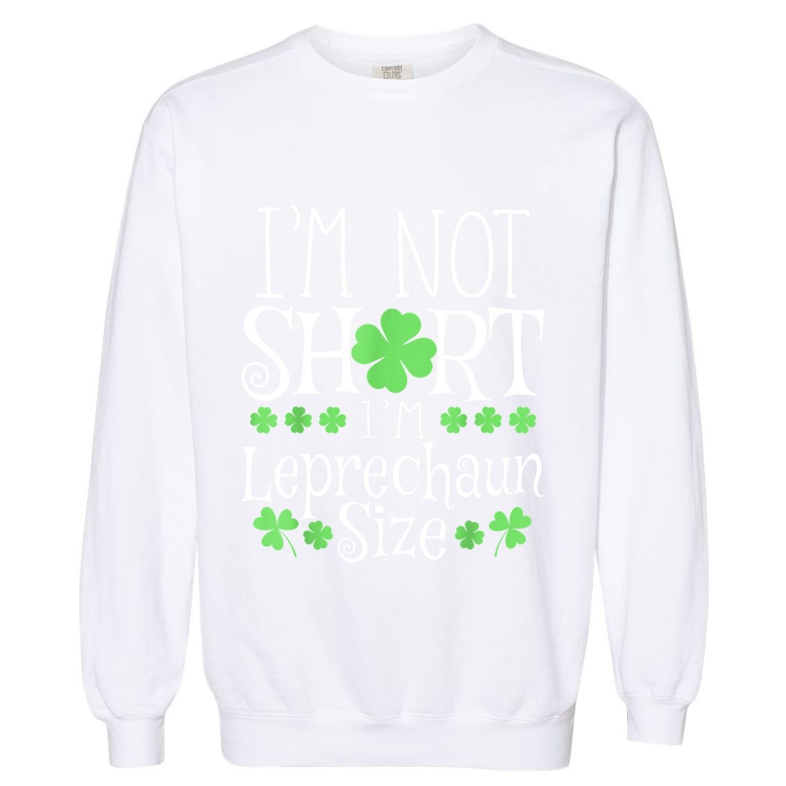 Funny Leprechaun Size St Patricks Day For & Women Garment-Dyed Sweatshirt