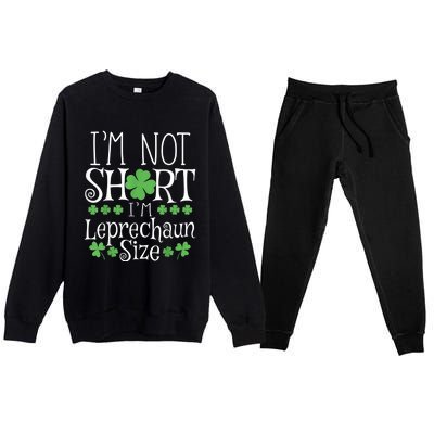 Funny Leprechaun Size St Patricks Day Shirt for  &  Premium Crewneck Sweatsuit Set