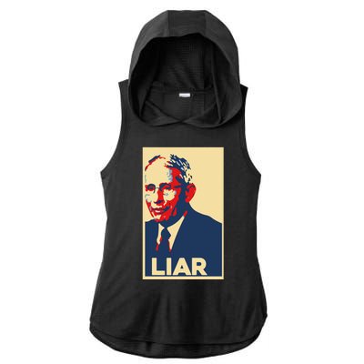 Fauci Liar Shirt Retro Vintage Dr Fauci Anthony Fauci Liar Ladies PosiCharge Tri-Blend Wicking Draft Hoodie Tank