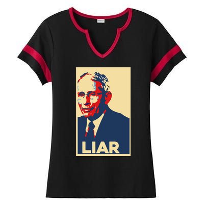 Fauci Liar Shirt Retro Vintage Dr Fauci Anthony Fauci Liar Ladies Halftime Notch Neck Tee