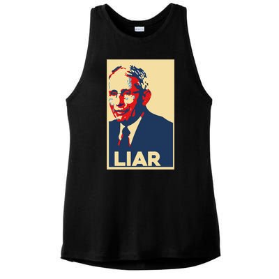 Fauci Liar Shirt Retro Vintage Dr Fauci Anthony Fauci Liar Ladies PosiCharge Tri-Blend Wicking Tank