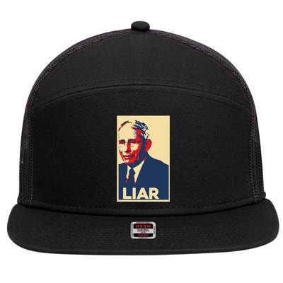 Fauci Liar Shirt Retro Vintage Dr Fauci Anthony Fauci Liar 7 Panel Mesh Trucker Snapback Hat