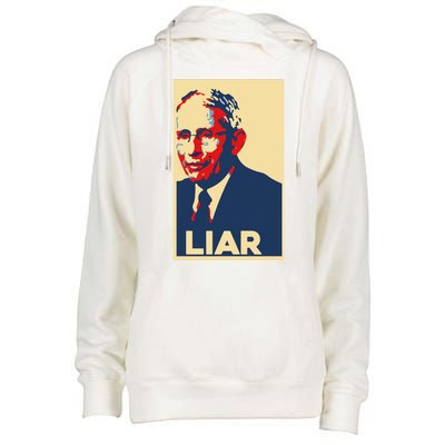 Fauci Liar Shirt Retro Vintage Dr Fauci Anthony Fauci Liar Womens Funnel Neck Pullover Hood