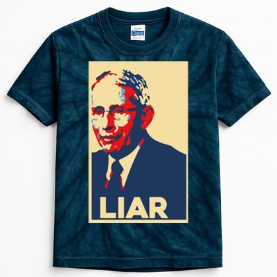 Fauci Liar Shirt Retro Vintage Dr Fauci Anthony Fauci Liar Kids Tie-Dye T-Shirt