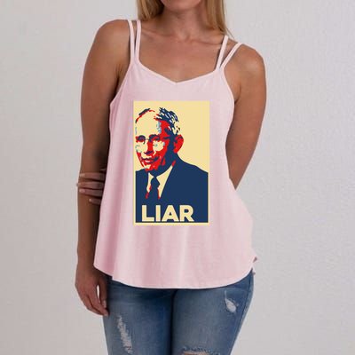 Fauci Liar Shirt Retro Vintage Dr Fauci Anthony Fauci Liar Women's Strappy Tank