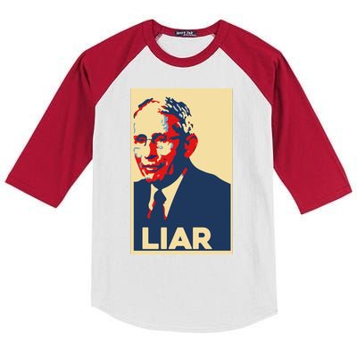 Fauci Liar Shirt Retro Vintage Dr Fauci Anthony Fauci Liar Kids Colorblock Raglan Jersey