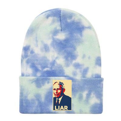 Fauci Liar Shirt Retro Vintage Dr Fauci Anthony Fauci Liar Tie Dye 12in Knit Beanie