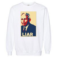 Fauci Liar Shirt Retro Vintage Dr Fauci Anthony Fauci Liar Garment-Dyed Sweatshirt