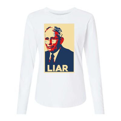 Fauci Liar Shirt Retro Vintage Dr Fauci Anthony Fauci Liar Womens Cotton Relaxed Long Sleeve T-Shirt