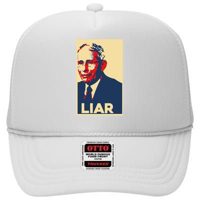 Fauci Liar Shirt Retro Vintage Dr Fauci Anthony Fauci Liar High Crown Mesh Back Trucker Hat