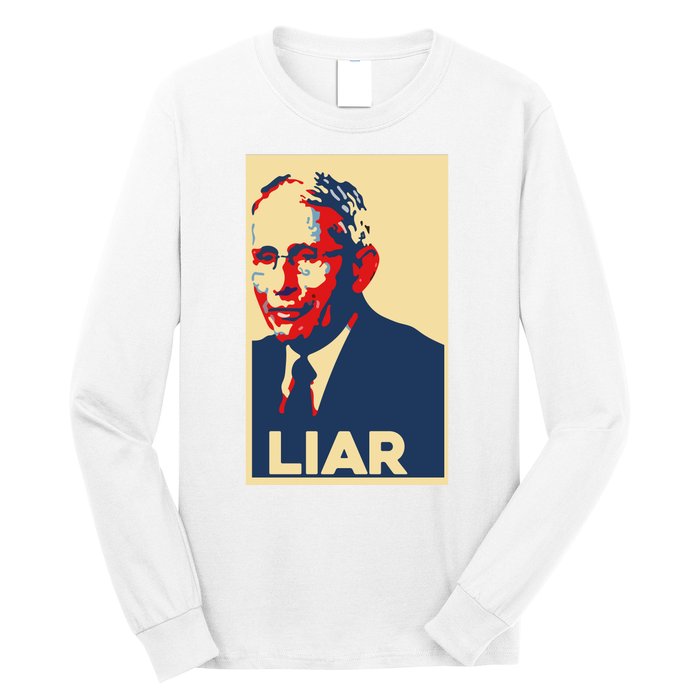 Fauci Liar Shirt Retro Vintage Dr Fauci Anthony Fauci Liar Long Sleeve Shirt