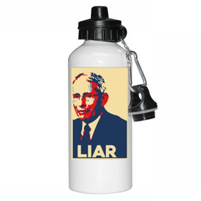 Fauci Liar Shirt Retro Vintage Dr Fauci Anthony Fauci Liar Aluminum Water Bottle