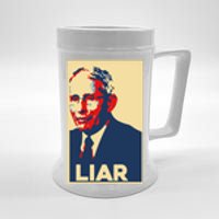 Fauci Liar Shirt Retro Vintage Dr Fauci Anthony Fauci Liar Beer Stein