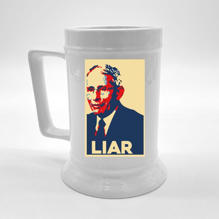 Fauci Liar Shirt Retro Vintage Dr Fauci Anthony Fauci Liar Beer Stein