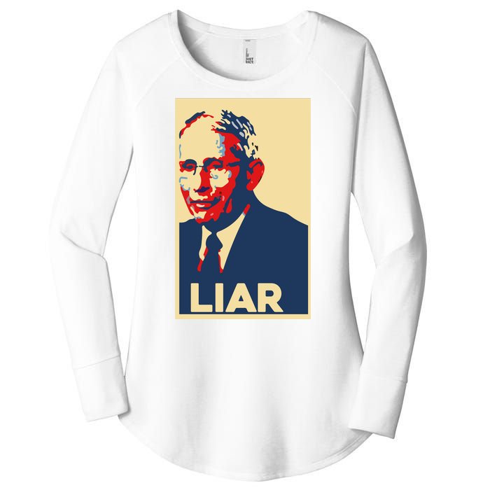 Fauci Liar Shirt Retro Vintage Dr Fauci Anthony Fauci Liar Women's Perfect Tri Tunic Long Sleeve Shirt