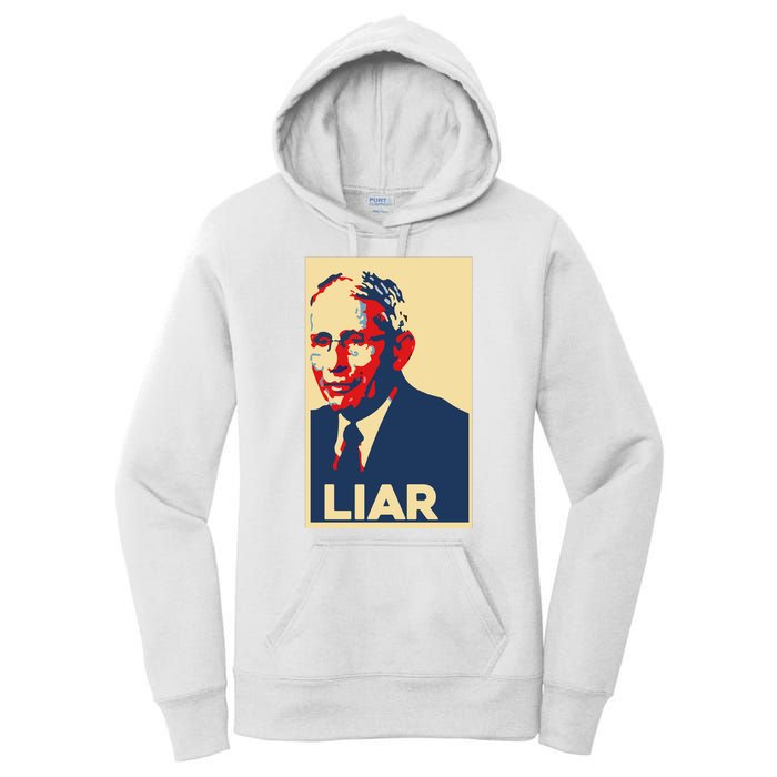 Fauci Liar Shirt Retro Vintage Dr Fauci Anthony Fauci Liar Women's Pullover Hoodie