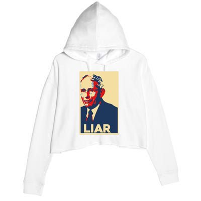 Fauci Liar Shirt Retro Vintage Dr Fauci Anthony Fauci Liar Crop Fleece Hoodie