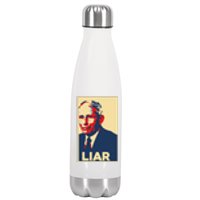 Fauci Liar Shirt Retro Vintage Dr Fauci Anthony Fauci Liar Stainless Steel Insulated Water Bottle