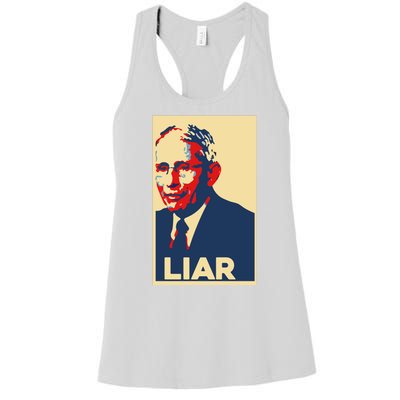 Fauci Liar Shirt Retro Vintage Dr Fauci Anthony Fauci Liar Women's Racerback Tank