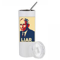 Fauci Liar Shirt Retro Vintage Dr Fauci Anthony Fauci Liar Stainless Steel Tumbler