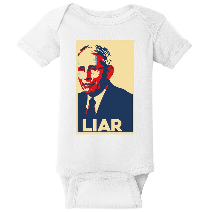 Fauci Liar Shirt Retro Vintage Dr Fauci Anthony Fauci Liar Baby Bodysuit