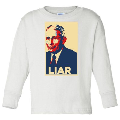 Fauci Liar Shirt Retro Vintage Dr Fauci Anthony Fauci Liar Toddler Long Sleeve Shirt