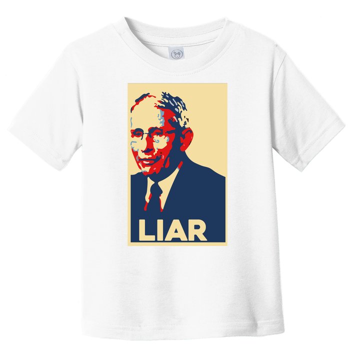 Fauci Liar Shirt Retro Vintage Dr Fauci Anthony Fauci Liar Toddler T-Shirt