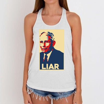 Fauci Liar Shirt Retro Vintage Dr Fauci Anthony Fauci Liar Women's Knotted Racerback Tank