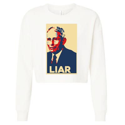 Fauci Liar Shirt Retro Vintage Dr Fauci Anthony Fauci Liar Cropped Pullover Crew